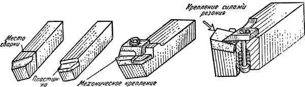 способы крепления режущей части резца